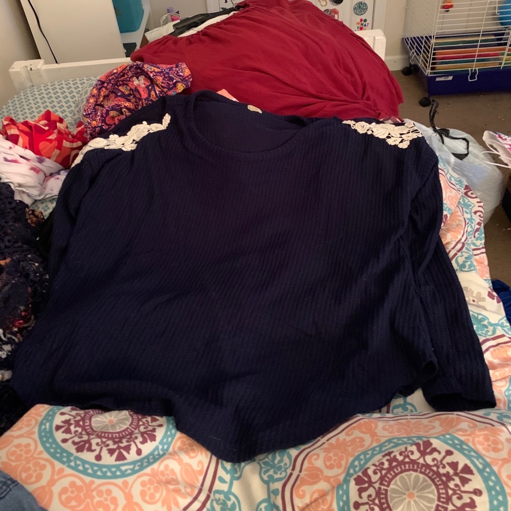 dark blue sweater
